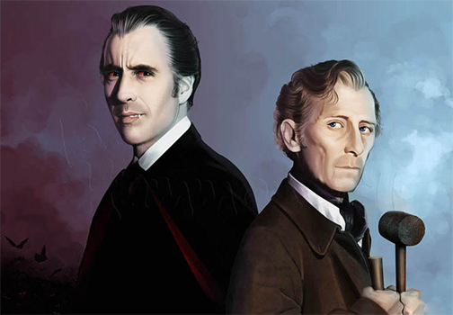 Peter Cushing and Christopher Lee